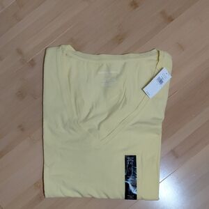 Banana Republic Soft Yellow V-Neck Tee